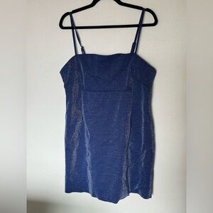 Wild fable NWOT Blue Glittery Spaghetti Strap Dress XXL